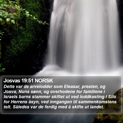 Josvas 19:51 NORSK Bible Verse Image