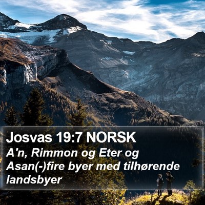 Josvas 19:7 NORSK Bible Verse Image