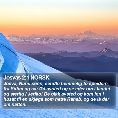 Josvas 2:1 NORSK Bible Verse Image