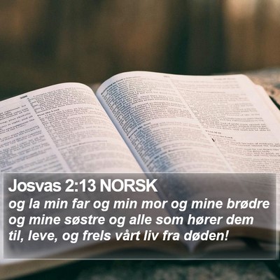 Josvas 2:13 NORSK Bible Verse Image