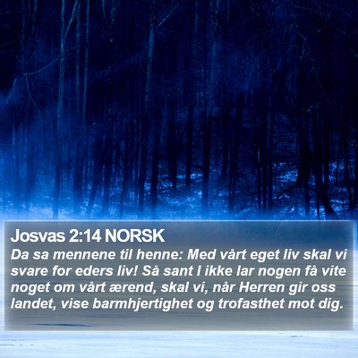 Josvas 2:14 NORSK Bible Verse Image