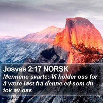 Josvas 2:17 NORSK Bible Verse Image