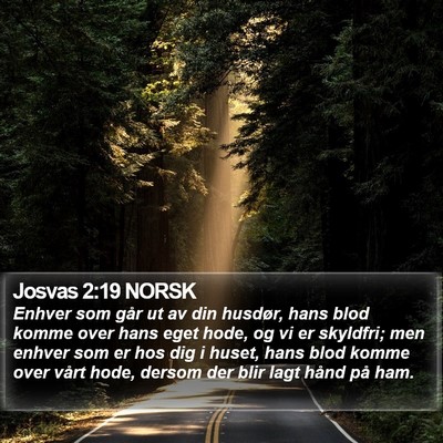 Josvas 2:19 NORSK Bible Verse Image