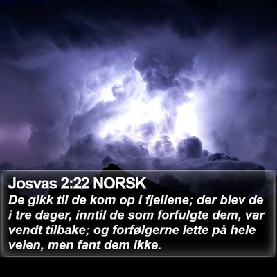 Josvas 2:22 NORSK Bible Verse Image