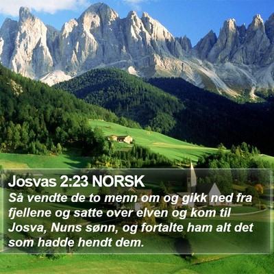 Josvas 2:23 NORSK Bible Verse Image