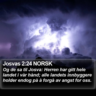 Josvas 2:24 NORSK Bible Verse Image