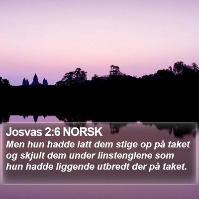 Josvas 2:6 NORSK Bible Verse Image