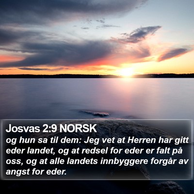 Josvas 2:9 NORSK Bible Verse Image