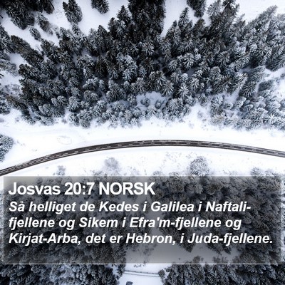 Josvas 20:7 NORSK Bible Verse Image