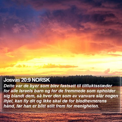 Josvas 20:9 NORSK Bible Verse Image
