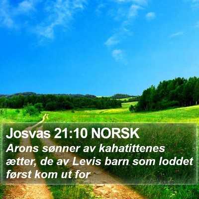 Josvas 21:10 NORSK Bible Verse Image