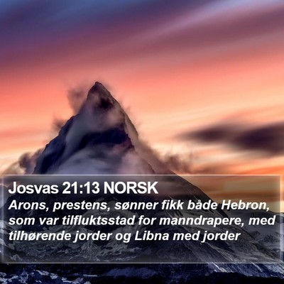 Josvas 21:13 NORSK Bible Verse Image