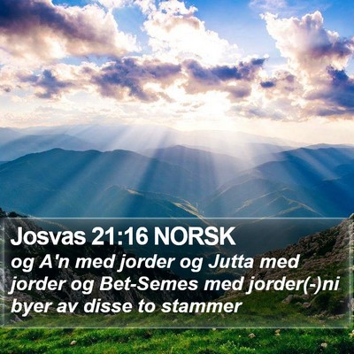 Josvas 21:16 NORSK Bible Verse Image
