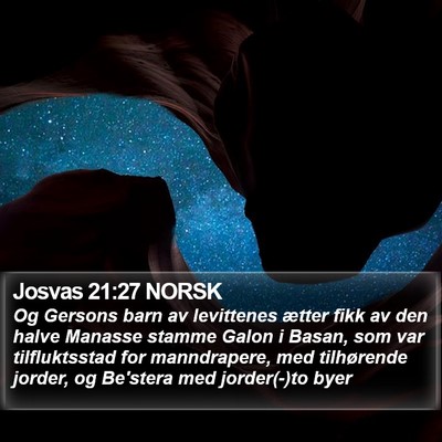 Josvas 21:27 NORSK Bible Verse Image