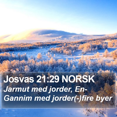 Josvas 21:29 NORSK Bible Verse Image