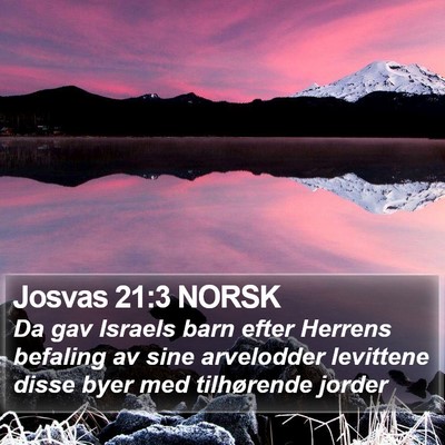 Josvas 21:3 NORSK Bible Verse Image