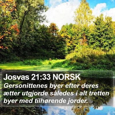 Josvas 21:33 NORSK Bible Verse Image