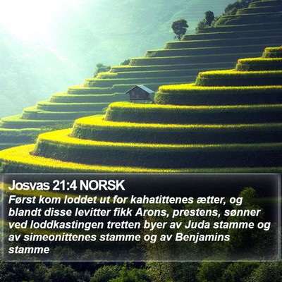 Josvas 21:4 NORSK Bible Verse Image