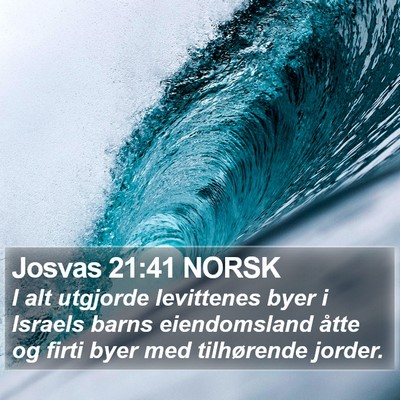 Josvas 21:41 NORSK Bible Verse Image