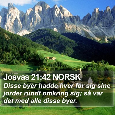 Josvas 21:42 NORSK Bible Verse Image