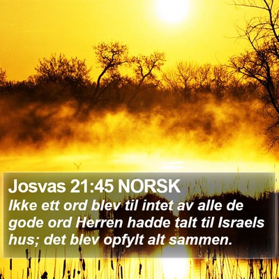 Josvas 21:45 NORSK Bible Verse Image