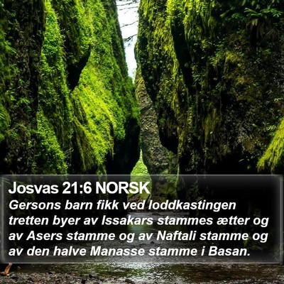 Josvas 21:6 NORSK Bible Verse Image