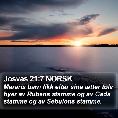 Josvas 21:7 NORSK Bible Verse Image