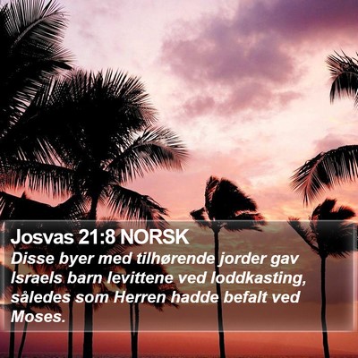 Josvas 21:8 NORSK Bible Verse Image