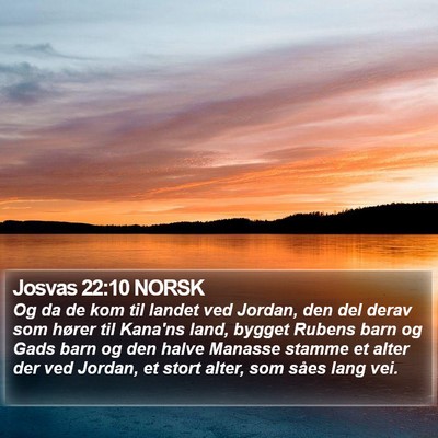Josvas 22:10 NORSK Bible Verse Image