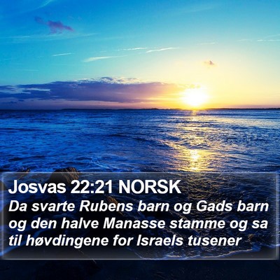 Josvas 22:21 NORSK Bible Verse Image