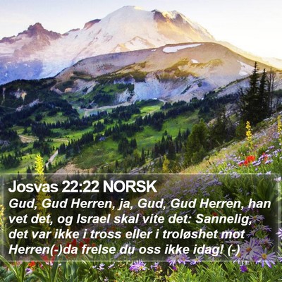 Josvas 22:22 NORSK Bible Verse Image