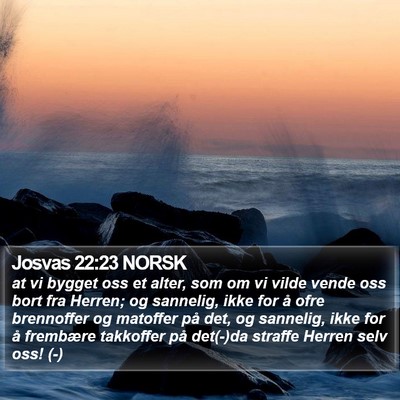 Josvas 22:23 NORSK Bible Verse Image