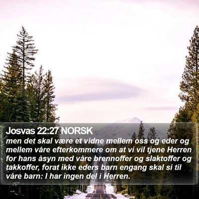 Josvas 22:27 NORSK Bible Verse Image
