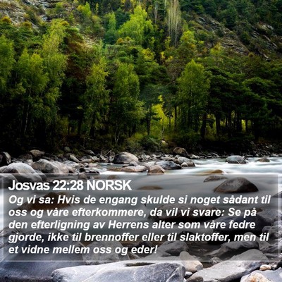 Josvas 22:28 NORSK Bible Verse Image