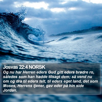 Josvas 22:4 NORSK Bible Verse Image