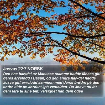 Josvas 22:7 NORSK Bible Verse Image