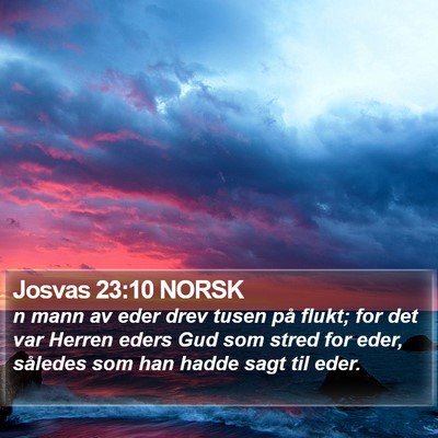 Josvas 23:10 NORSK Bible Verse Image