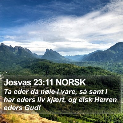 Josvas 23:11 NORSK Bible Verse Image