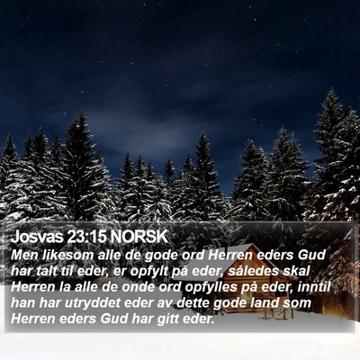 Josvas 23:15 NORSK Bible Verse Image