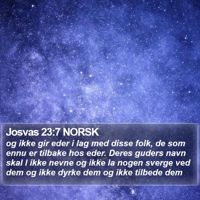 Josvas 23:7 NORSK Bible Verse Image