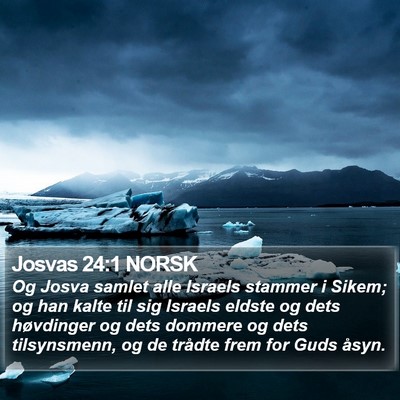 Josvas 24:1 NORSK Bible Verse Image
