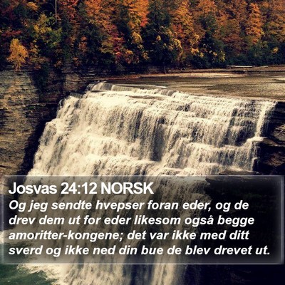 Josvas 24:12 NORSK Bible Verse Image