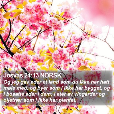 Josvas 24:13 NORSK Bible Verse Image