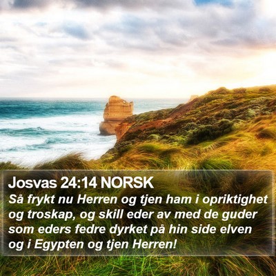 Josvas 24:14 NORSK Bible Verse Image