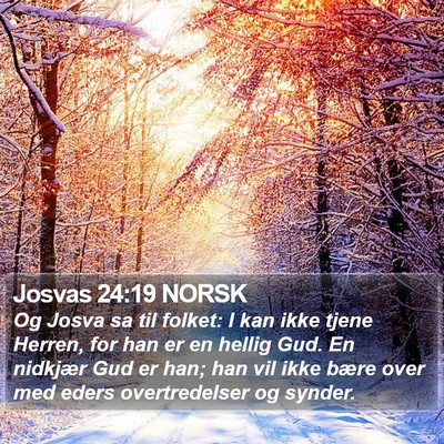 Josvas 24:19 NORSK Bible Verse Image