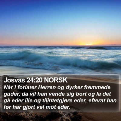 Josvas 24:20 NORSK Bible Verse Image