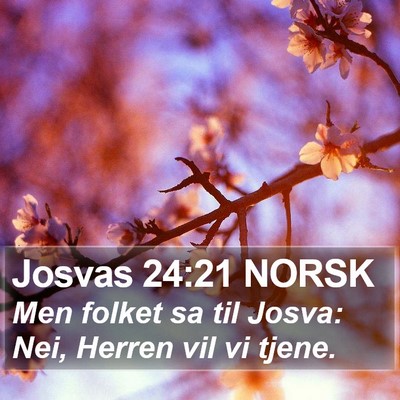 Josvas 24:21 NORSK Bible Verse Image