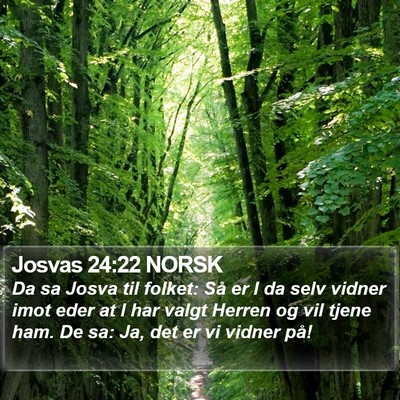 Josvas 24:22 NORSK Bible Verse Image