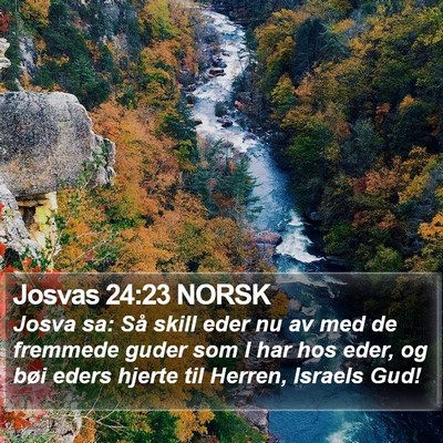 Josvas 24:23 NORSK Bible Verse Image