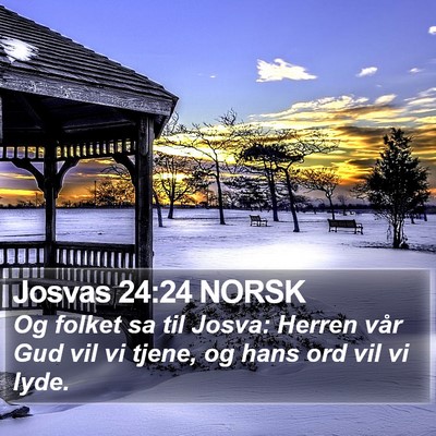 Josvas 24:24 NORSK Bible Verse Image